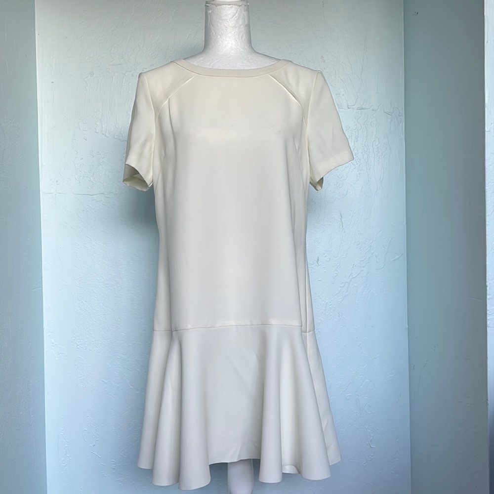 Loft cream Ruffle Dress